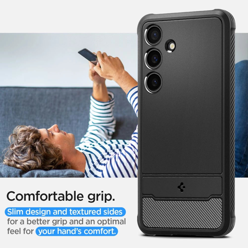 Spigen Rugged Armor Case for Samsung Galaxy S24 - Matte Black