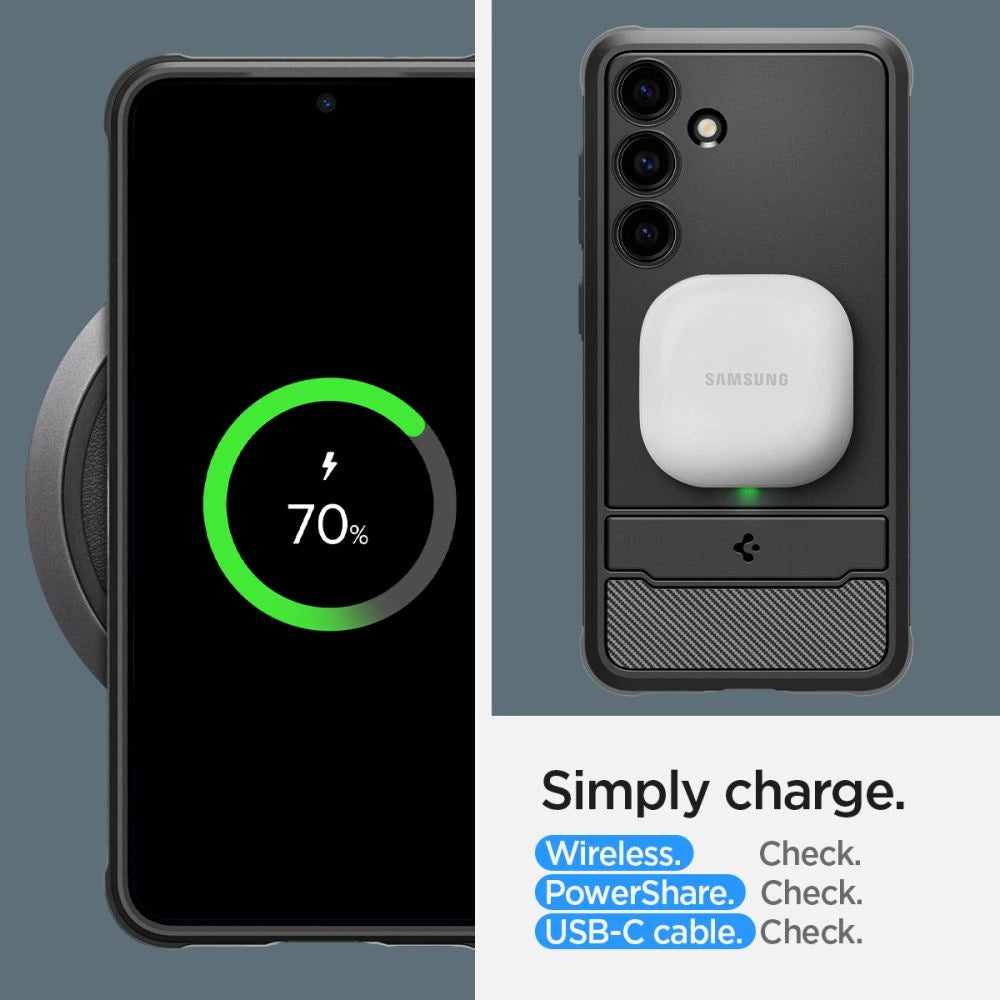 Spigen Rugged Armor Case for Samsung Galaxy S24 - Matte Black