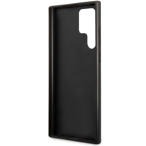 Guess 4G Metal Gold Logo-hylster til Samsung Galaxy S24 Ultra - sort