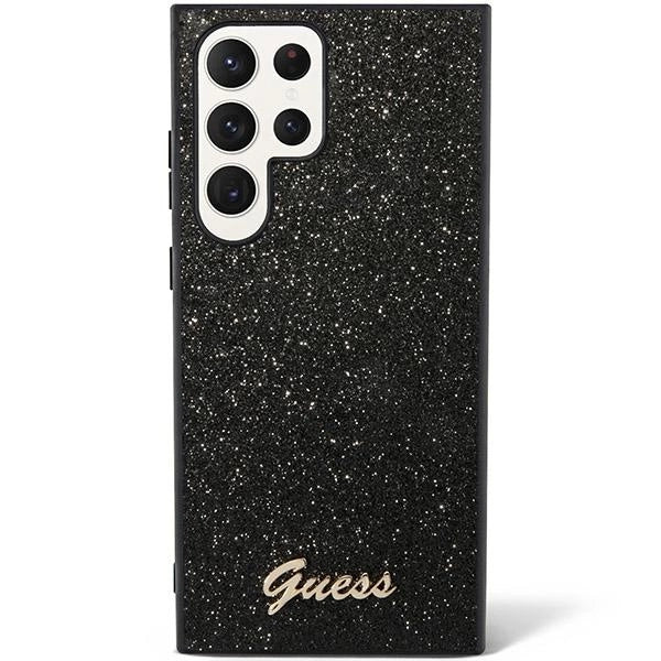 Guess Glitter Script Case til Samsung Galaxy S24 Ultra - sort