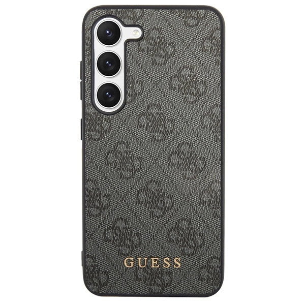 Guess 4G Metal Gold Logo-hylster til Samsung Galaxy S24+ - sort