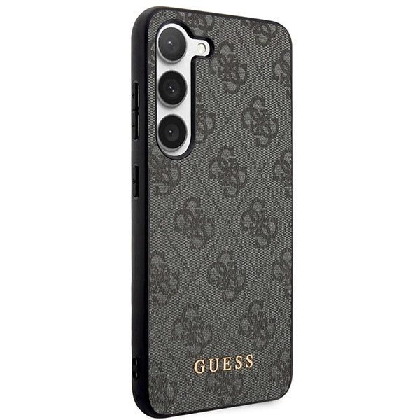 Guess 4G Metal Gold Logo-hylster til Samsung Galaxy S24+ - sort