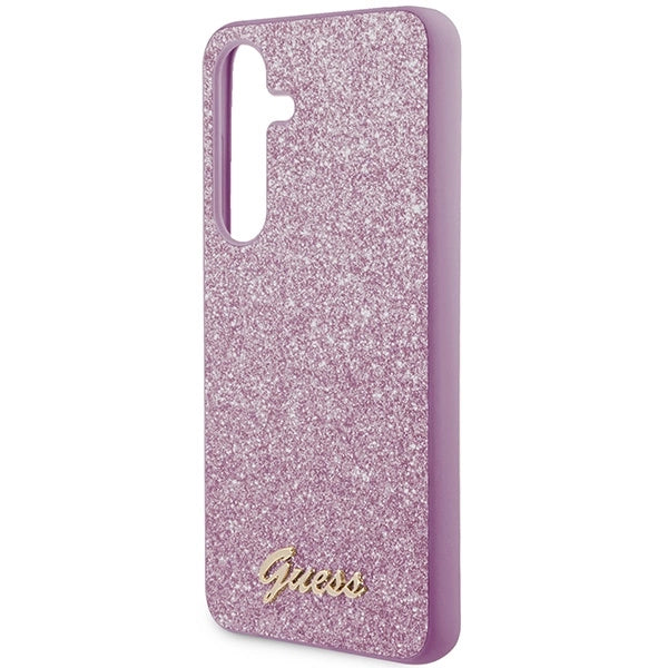Guess Glitter Script case til Samsung Galaxy S24 - lilla