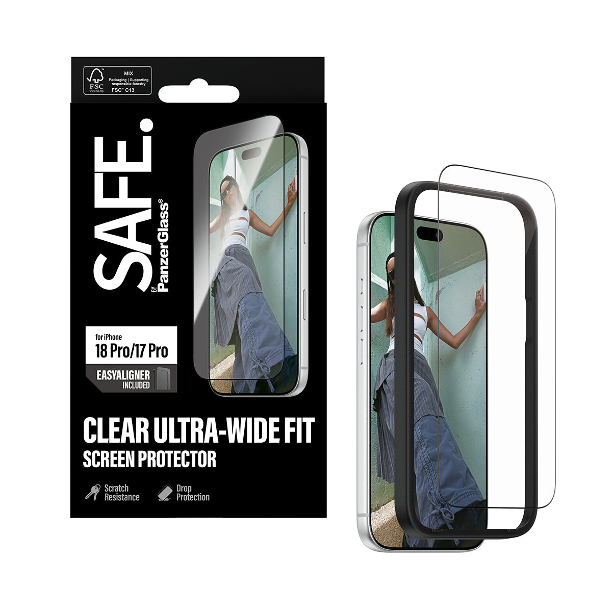 SAFE. by PanzerGlass Skærmbeskytter til iPhone 18 Pro