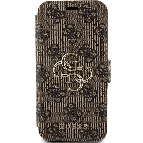 Guess 4G Metal Logo-hylster til iPhone 15 Pro - brun