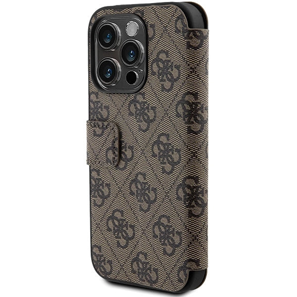 Guess 4G Metal Logo-hylster til iPhone 15 Pro - brun