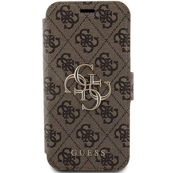 Guess 4G Metal Logo-hylster til iPhone 15 Pro Max - brun