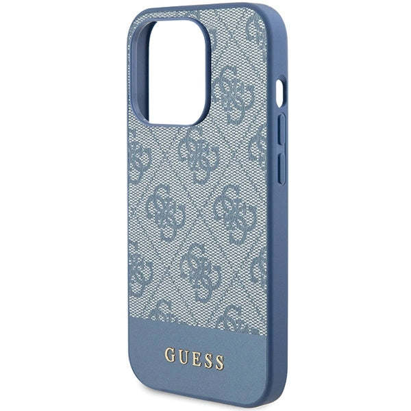 Guess 4G Stripe Collection æske til iPhone 15 Pro - blå
