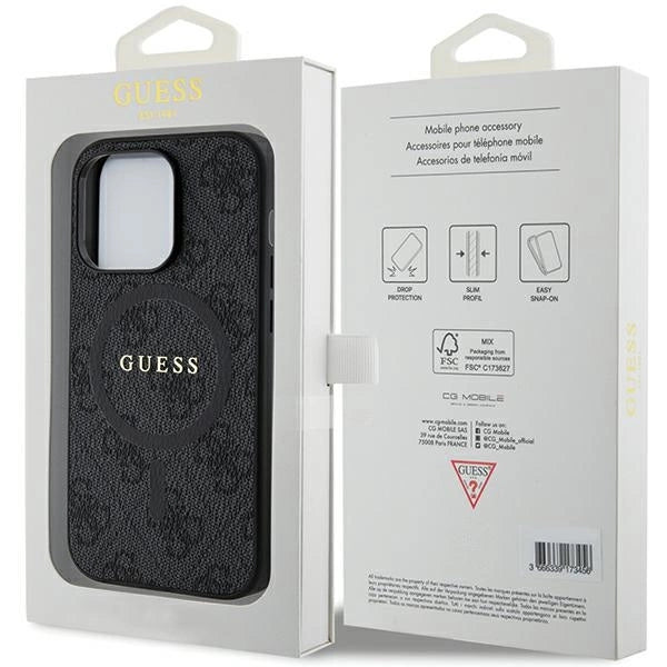 Guess 4G Collection MagSafe Case til iPhone 14 Pro - sort