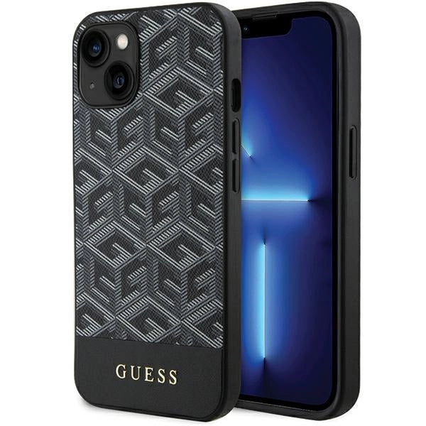 Guess GCube Stripes MagSafe fodtøj til iPhone 15 / 14 / 13 - sort