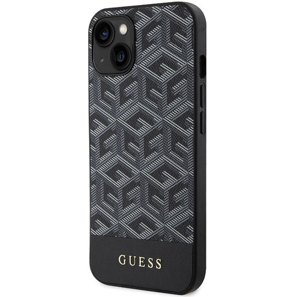 Guess GCube Stripes MagSafe fodtøj til iPhone 15 / 14 / 13 - sort