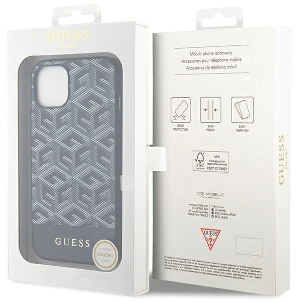 Guess GCube Stripes MagSafe fodtøj til iPhone 15 / 14 / 13 - sort