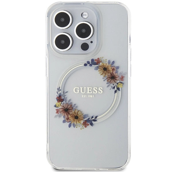 Gæt IML Flowers Wreatch MagSafe iPhone 15 Pro Max Case - klar