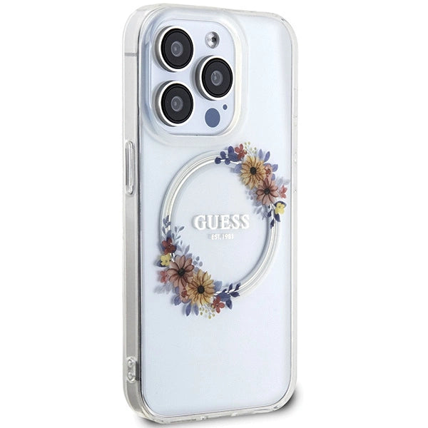Gæt IML Flowers Wreatch MagSafe iPhone 15 Pro Max Case - klar