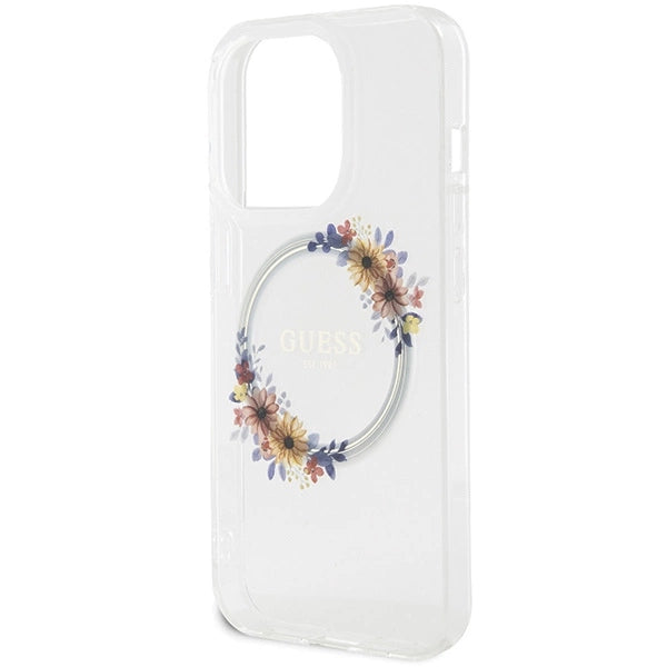 Gæt IML Flowers Wreatch MagSafe iPhone 15 Pro Max Case - klar