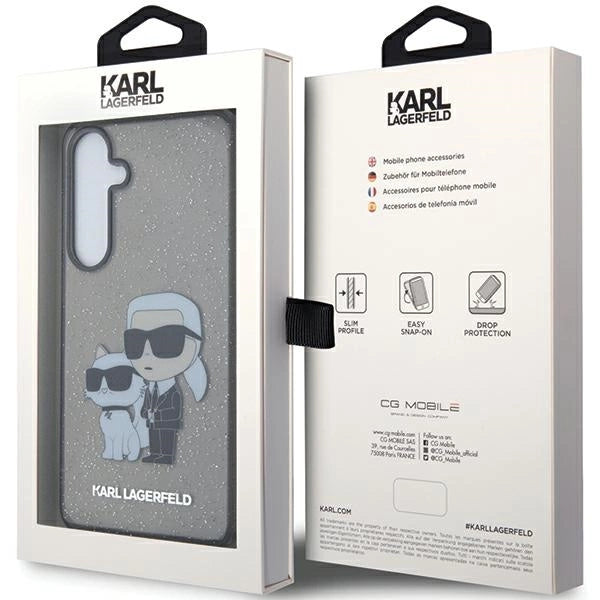 Karl Lagerfeld KLHCS24MHNKCTGK S24+ S926 black/black hardcase Glitter Karl&Choupette