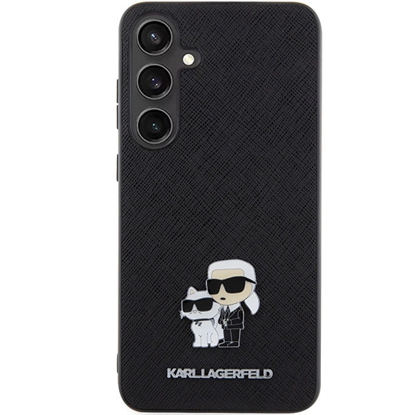 Karl Lagerfeld KLHCS24MPSAKCMPK S24+ S926 hardcase black/black Saffiano Karl & Choupette Metal Pin