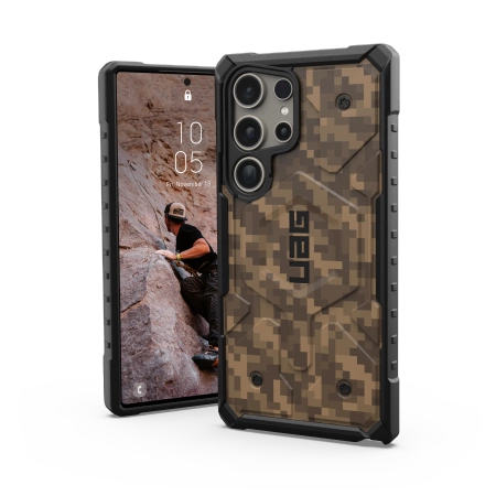 UAG Pathfinder Magnet SE-hylster til Samsung Galaxy S24 Ultra med magnetisk modul - brun camouflage