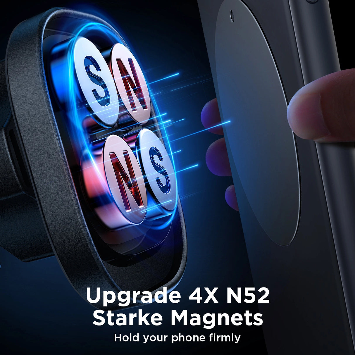 Joyroom JR-ZS400 magnetisk biltelefonholder på instrumentbrættet - sort