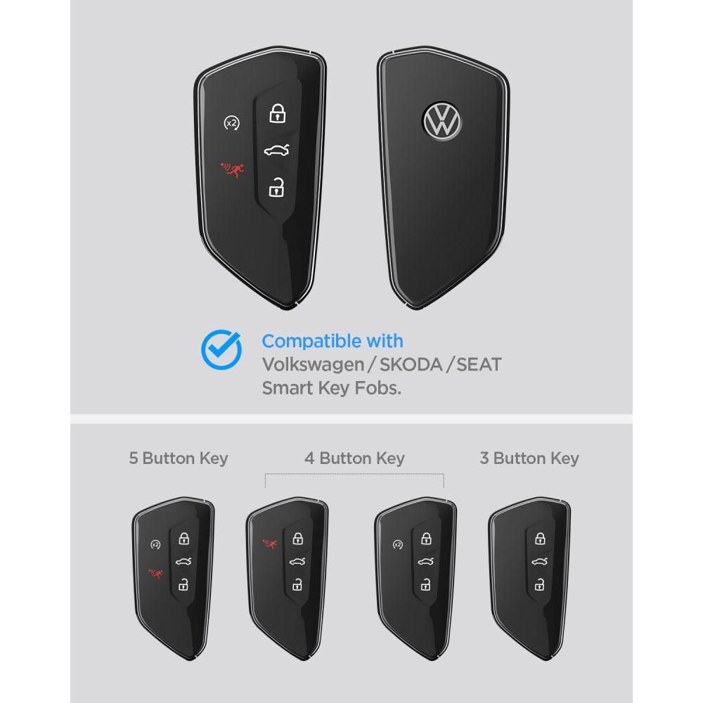 Spigen Vk100 Volkswagen / Skoda / Seat Nøgleforsettelse Sort