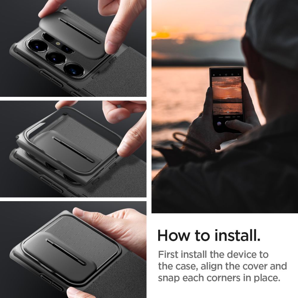 Spigen Optik Armor Galaxy S24 Ultra Sort