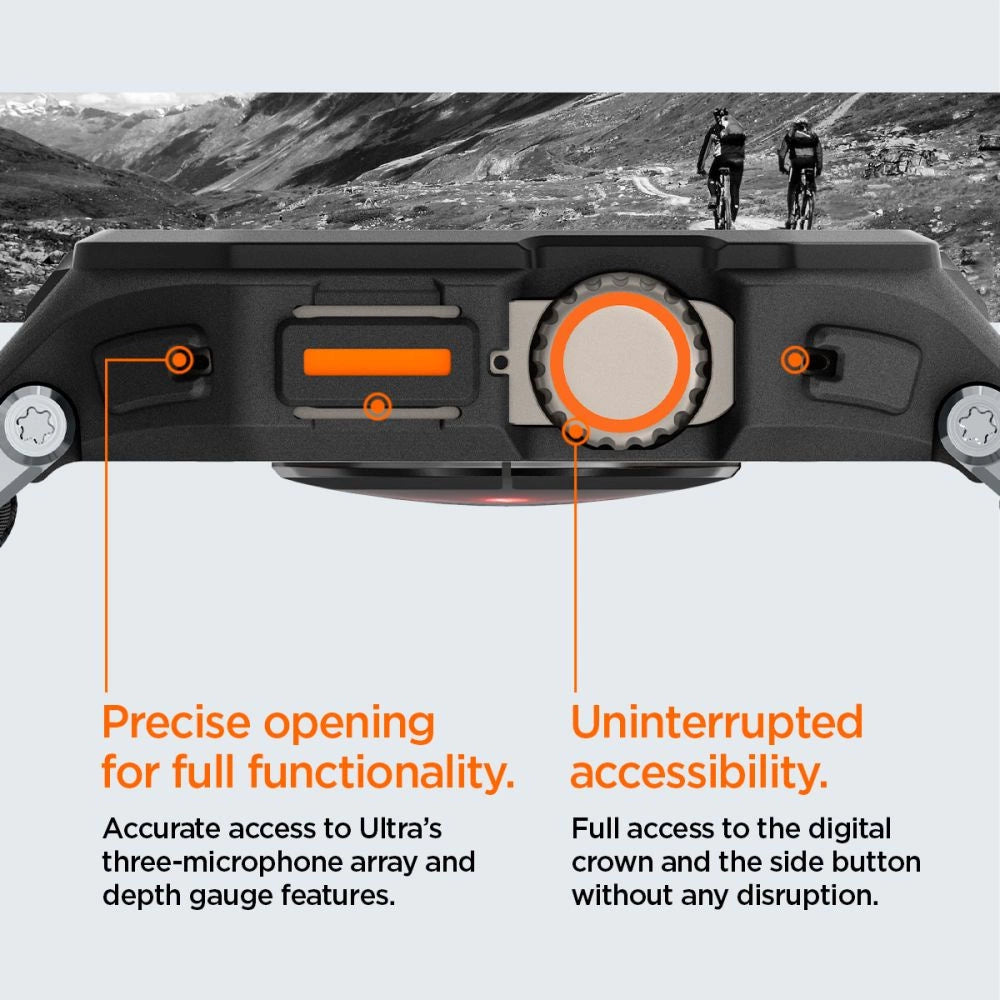 Spigen Lite Fit Pro Case with Strap for Apple Watch Ultra 1 / 2 (49mm) - Matte Black