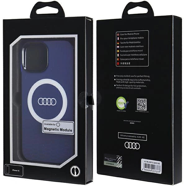 Audi IML Big Logo MagSafe-hylster til iPhone 15 / 14 / 13 - blå