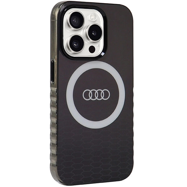 Audi IML Big Logo MagSafe-hylster til iPhone 15 Pro - sort
