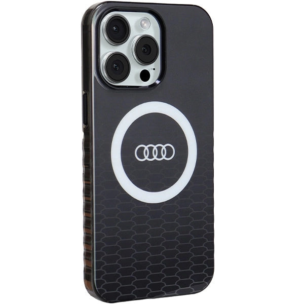 Audi IML Big Logo MagSafe-hylster til iPhone 15 Pro Max - sort