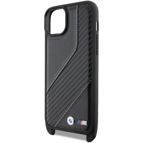 BMW M Edition Carbon Stripe & Strap case til iPhone 15 Plus / 14 Plus - sort