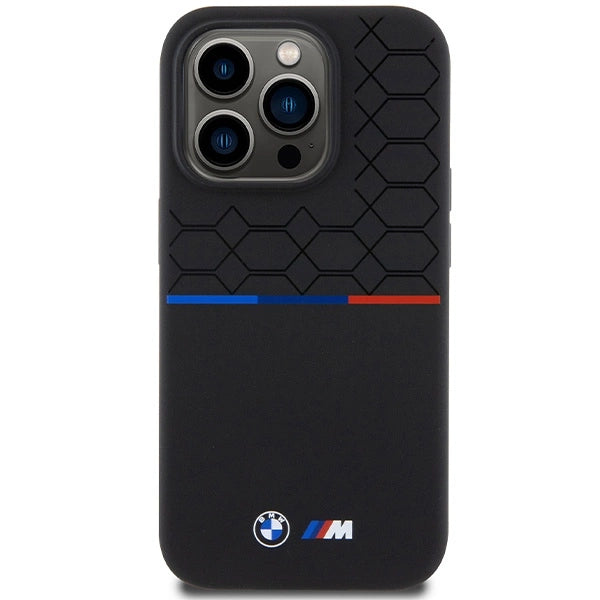 BMW M Silicone Pattern MagSafe Case til iPhone 15 Pro - sort