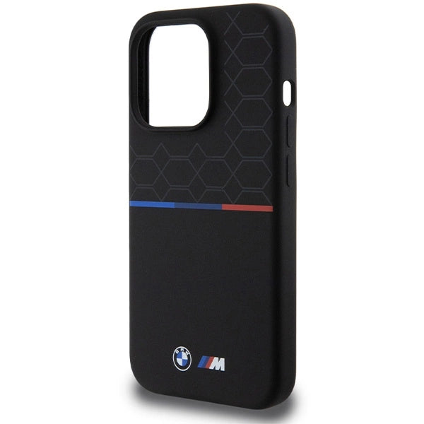 BMW M Silicone Pattern MagSafe Case til iPhone 15 Pro - sort