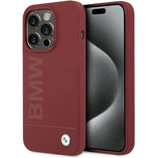 BMW Silicone Big Logo MagSafe-hylster til iPhone 15 Pro - rød