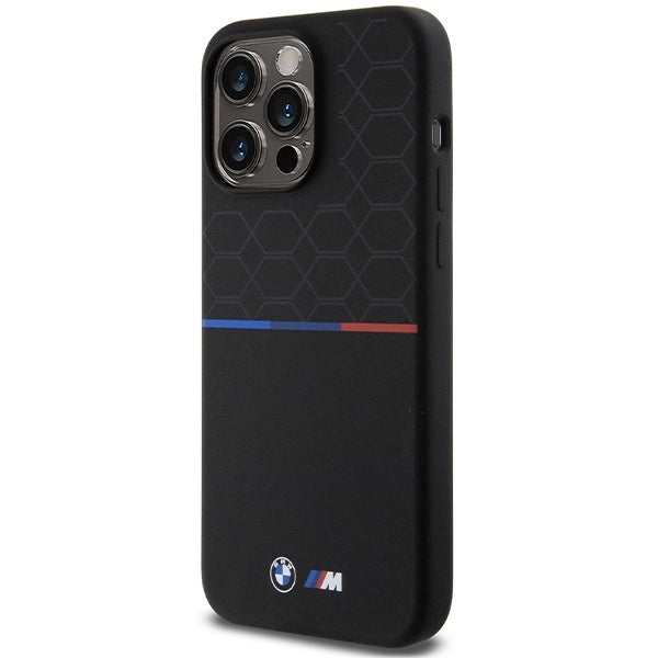 BMW M Silicone Pattern MagSafe Case til iPhone 15 Pro Max - sort