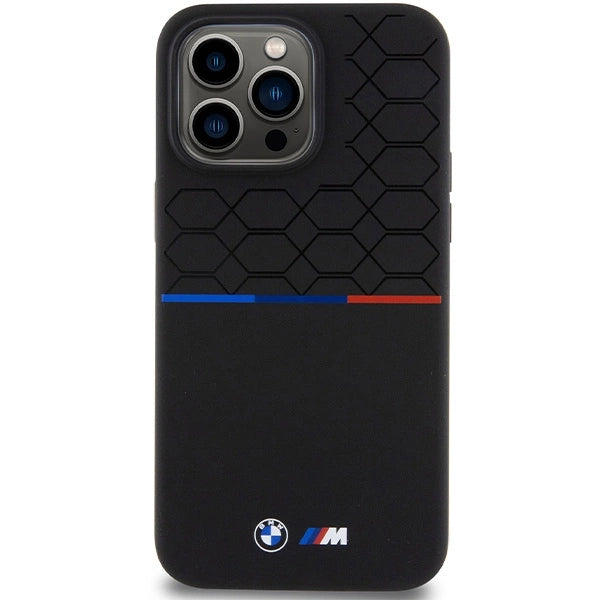 BMW M Silicone Pattern MagSafe Case til iPhone 15 Pro Max - sort