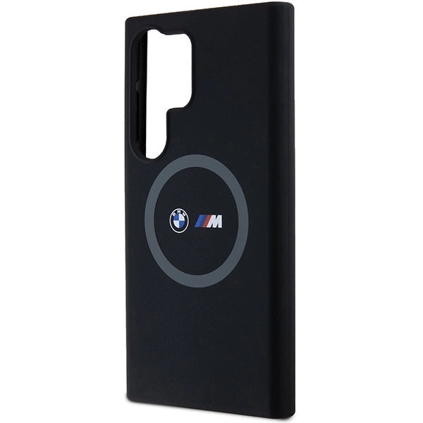 BMW M Silicone Printed Ring MagSafe-kasse til Samsung Galaxy S24 Ultra - sort