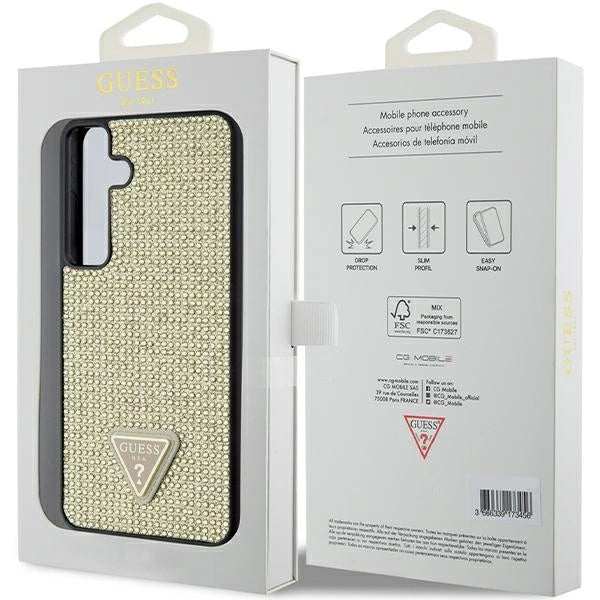 Guess Rhinestone Triangle case til Samsung Galaxy S24+ - guld