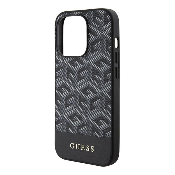 Guess GCube Stripes MagSafe case til iPhone 15 Pro Max - sort