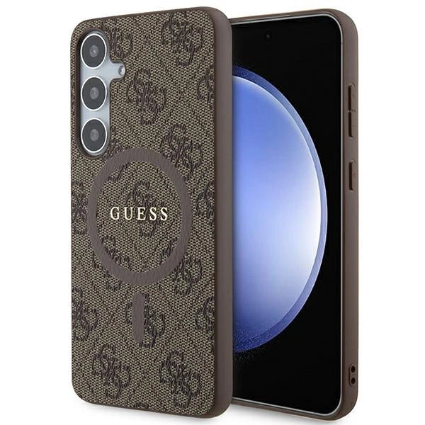 Guess 4G Collection MagSafe-foder for Samsung Galaxy S24+ - brun
