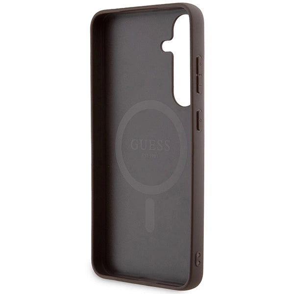 Guess 4G Collection MagSafe-foder for Samsung Galaxy S24+ - brun