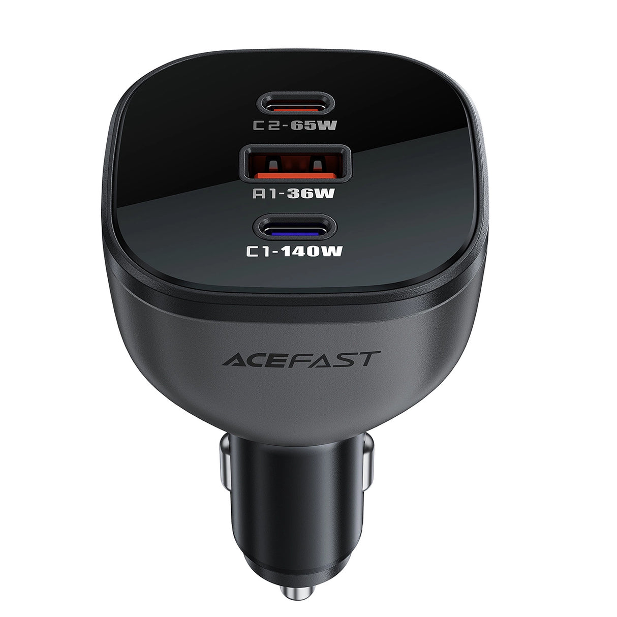 Acefast B14 biloplader 165W 2x USB-C 1x USB-A - sort