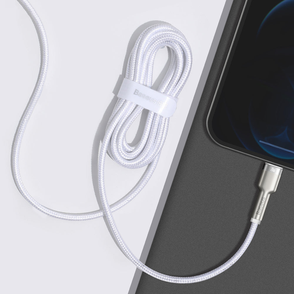 Baseus Cafule Series Metal Data USB-C / Lightning 20W PD cable 1 m - white