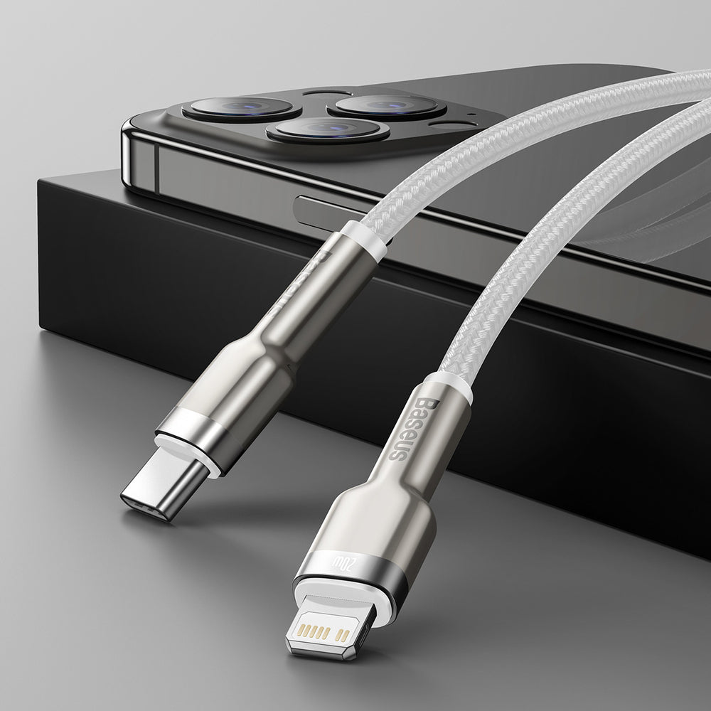 Baseus Cafule Series Metal Data USB-C / Lightning 20W PD cable 2 m - white