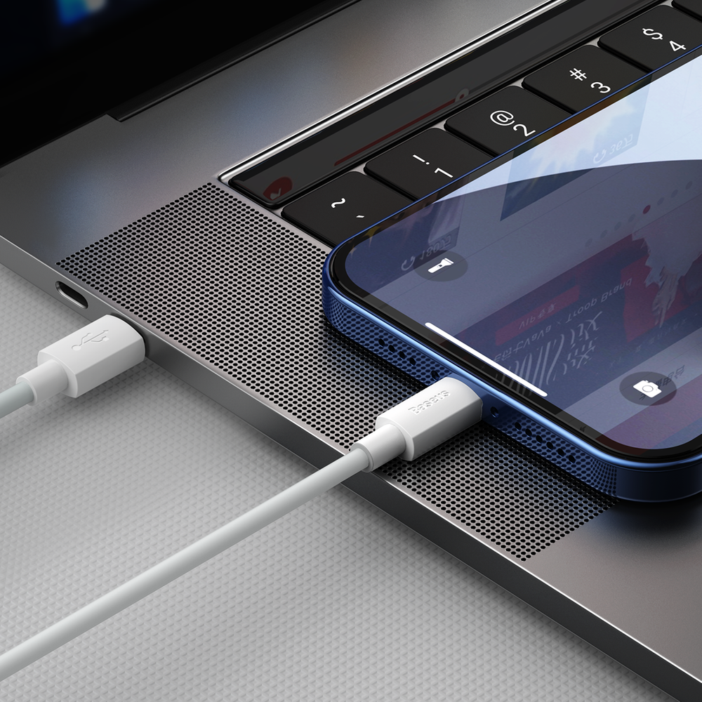 Baseus Simple Wisdom Lightning / USB-C Cable 20W 1.5 m 2 pcs - White