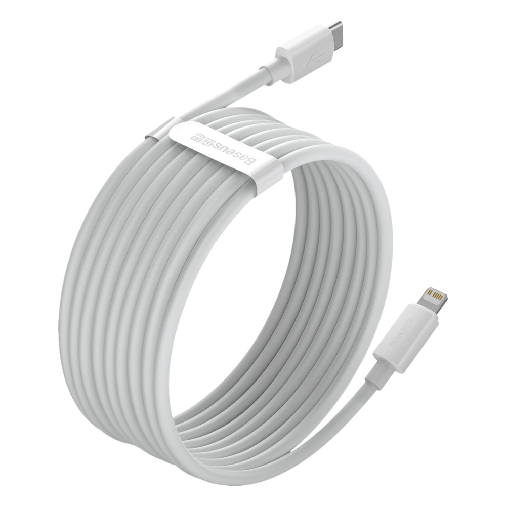 Baseus Simple Wisdom Lightning / USB-C Cable 20W 1.5 m 2 pcs - White