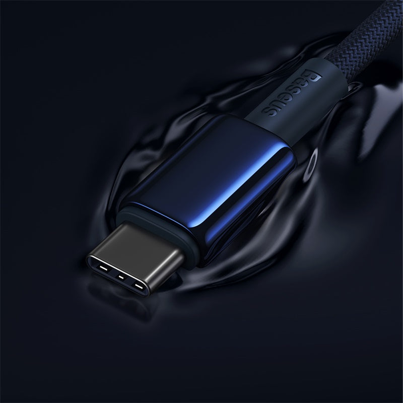 Baseus Tungsten Gold USB-C / USB-C 100W Cable 1m - Navy Blue
