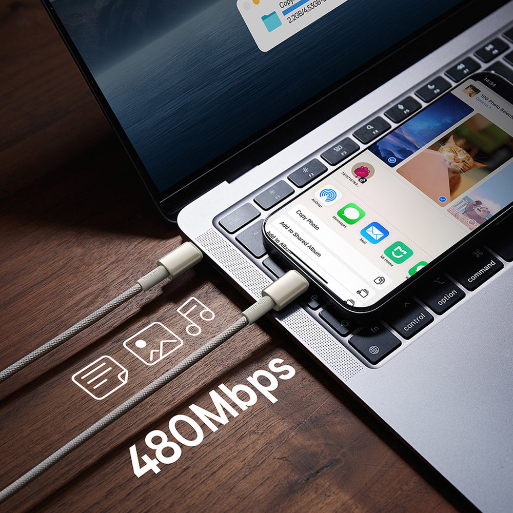 Baseus Tungsten Gold USB-C / USB-C 100W 2m kabel - guld