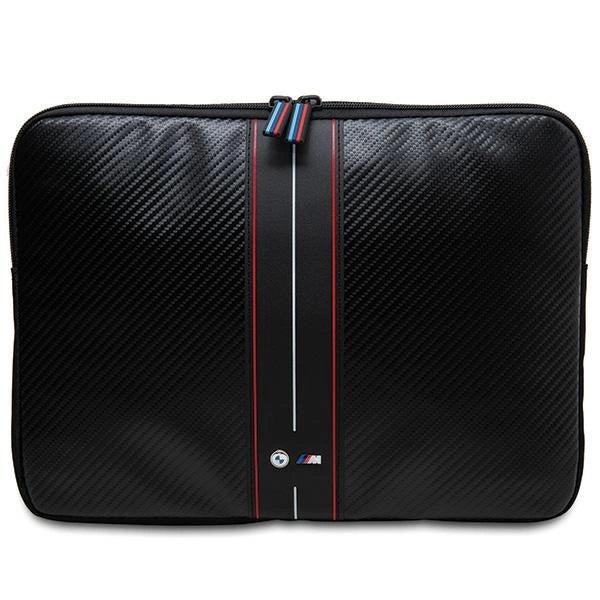 BMW Carbon & Red Stripe hylster til en 16" laptop - sort