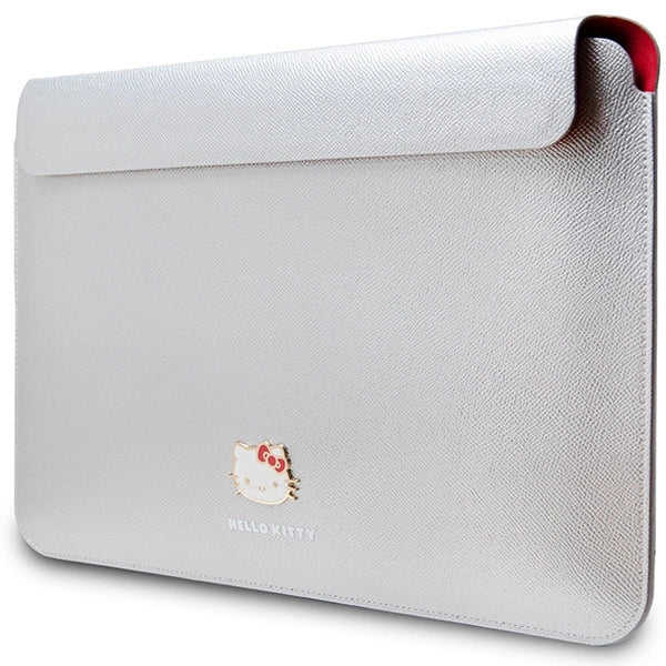 Hello Kitty PU Metal Logo case for a 14" laptop - silver