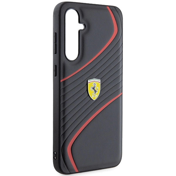 Ferrari Twist Metal Logo-kasse til Samsung Galaxy S23 FE - sort